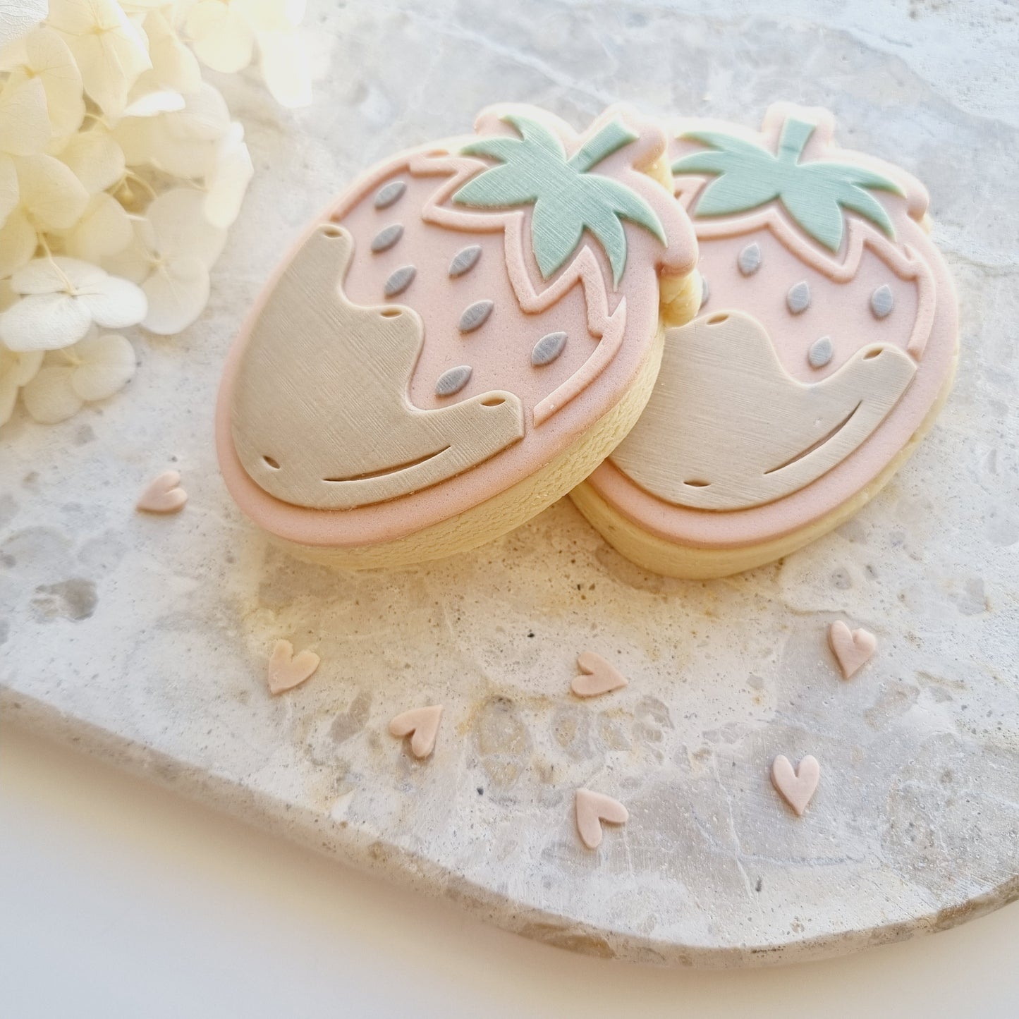 Chocolate Covered Strawberry Raised Cookie Stamp/Fondant Debosser