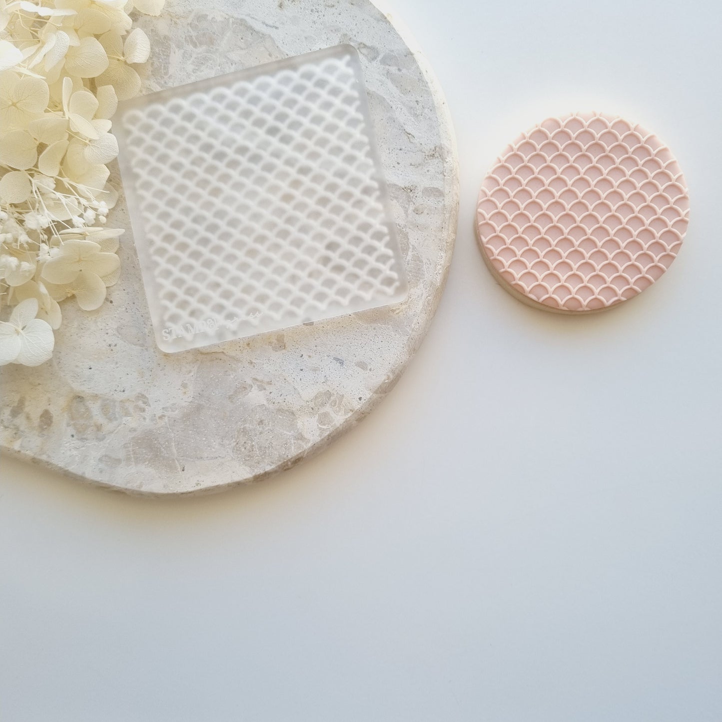 Mermaid scale pattern Fondant cookie stamp