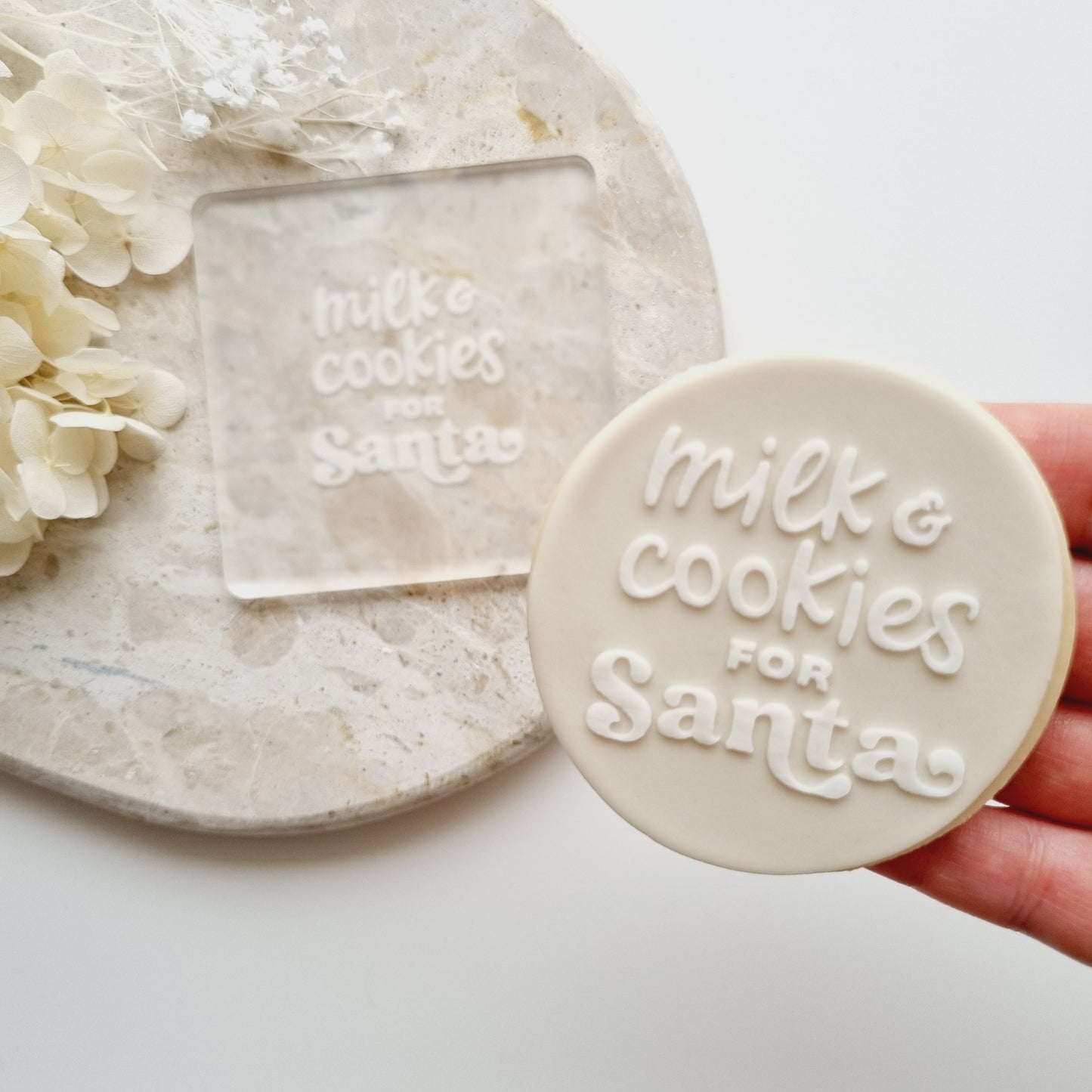 milk & cookies for santa christmas cookie stamp cookie cutter stampandimpress