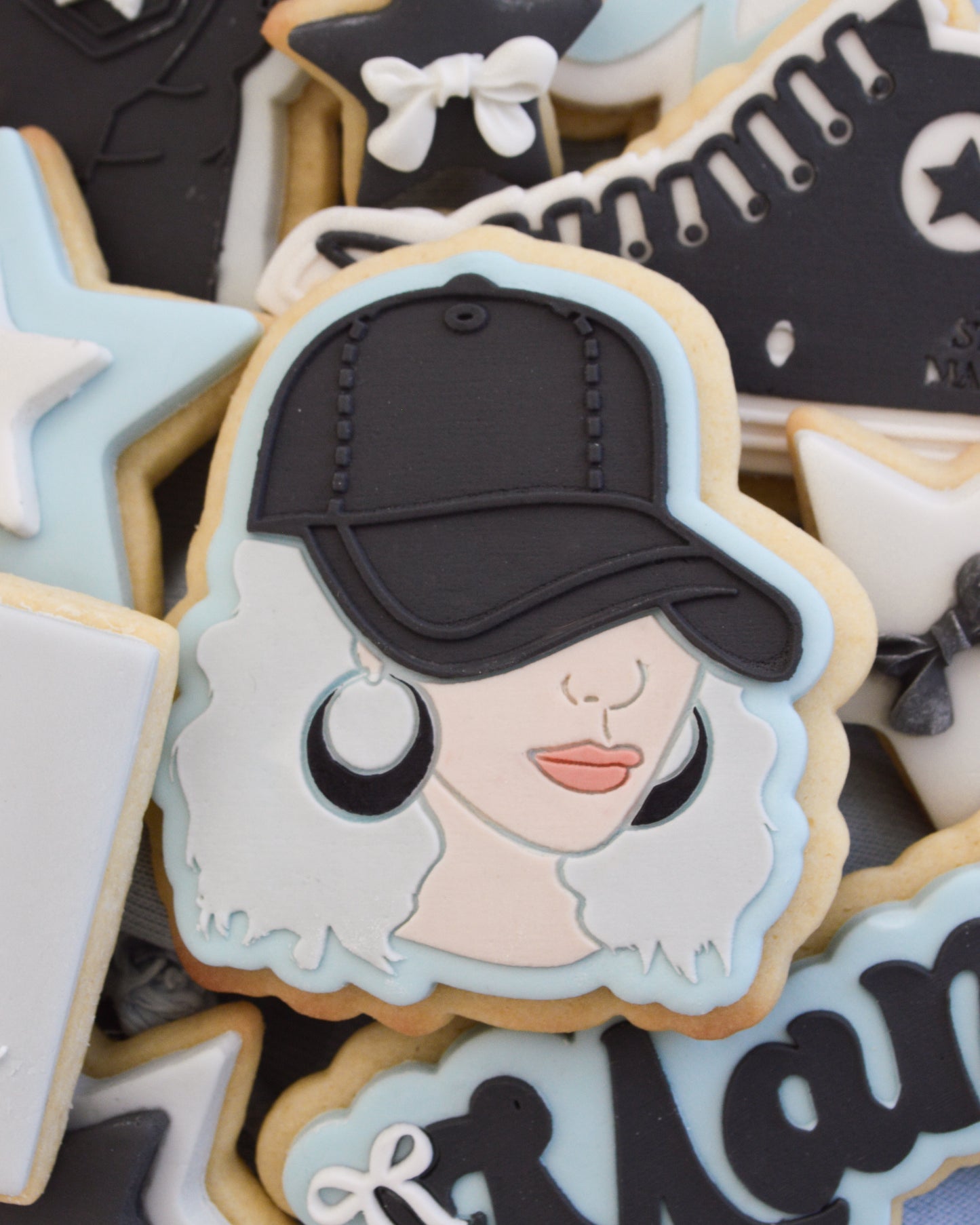 Woman in Cap Raised Cookie Stamp/Fondant Debosser & Cutter