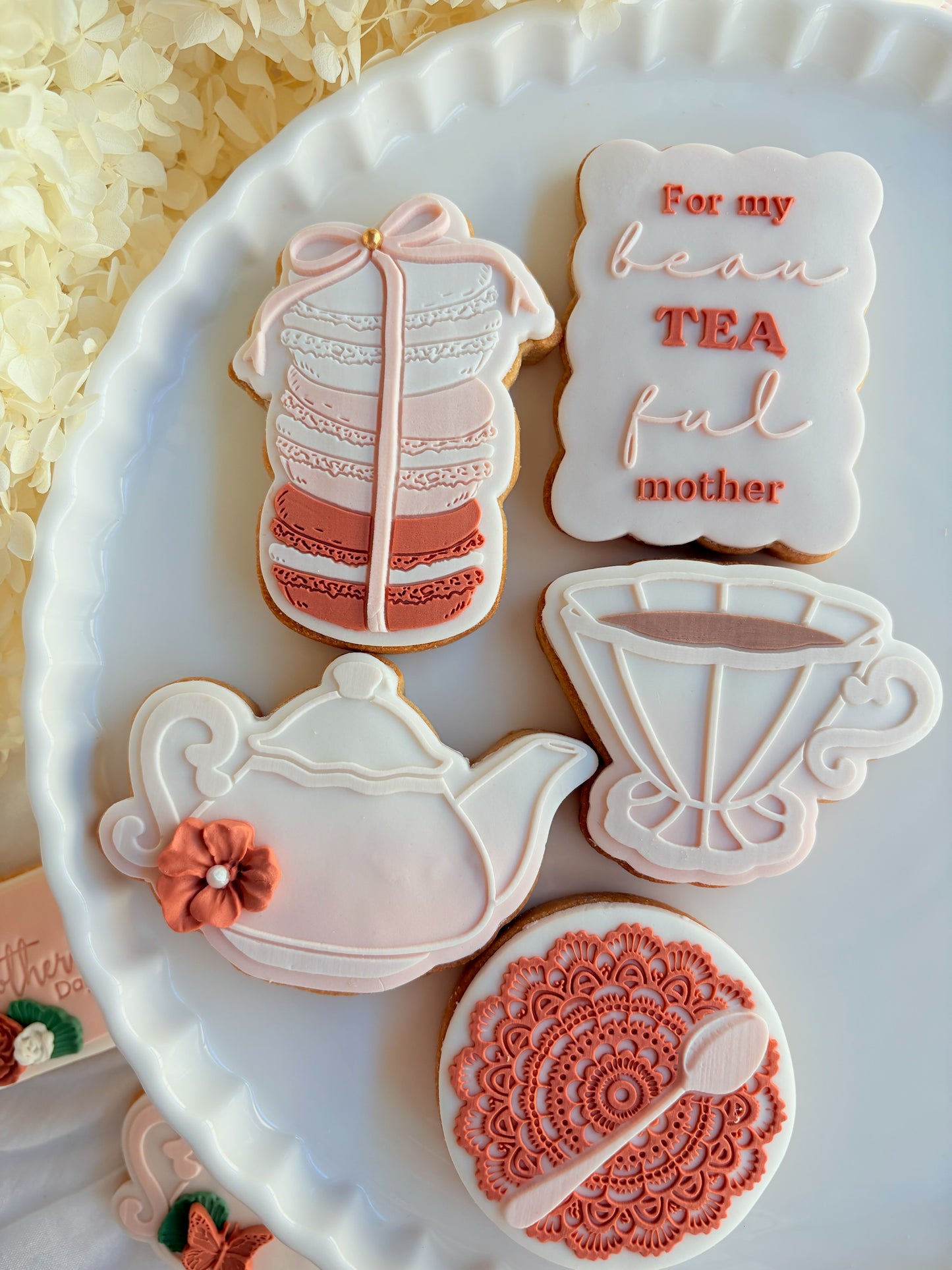 For my Bea-TEA-Ful Mother Raised Cookie Stamp/Fondant Debosser