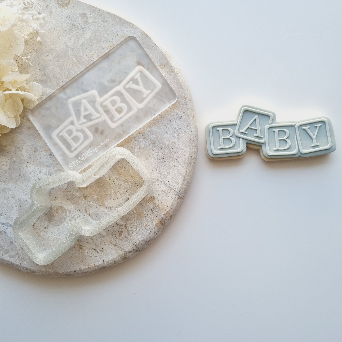 baby blocks stampandimpress cookie stamp cookie cutter baby shower