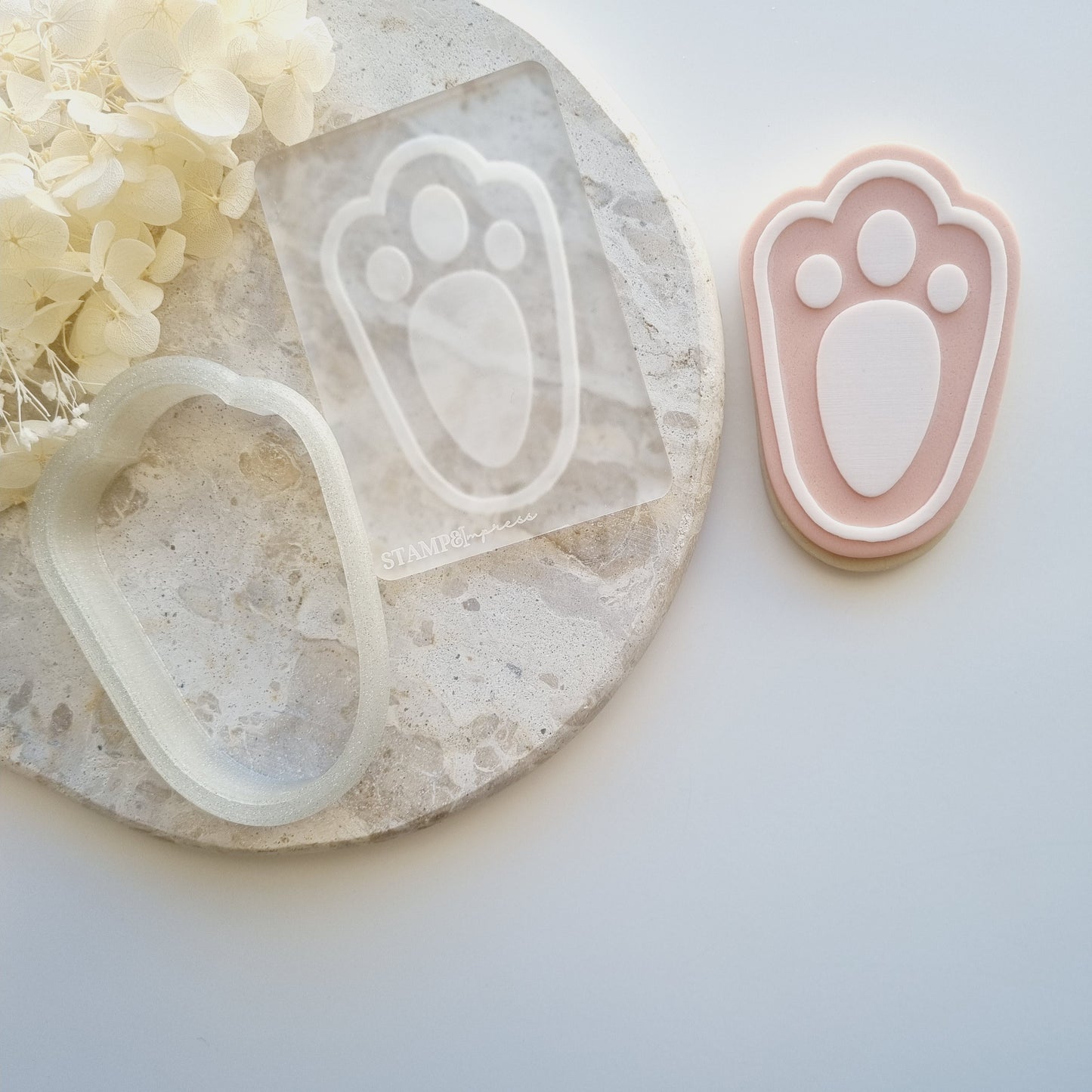 easter fondant debosser cookie stamp cookie cutter stampandimpress easter bunny foot feet