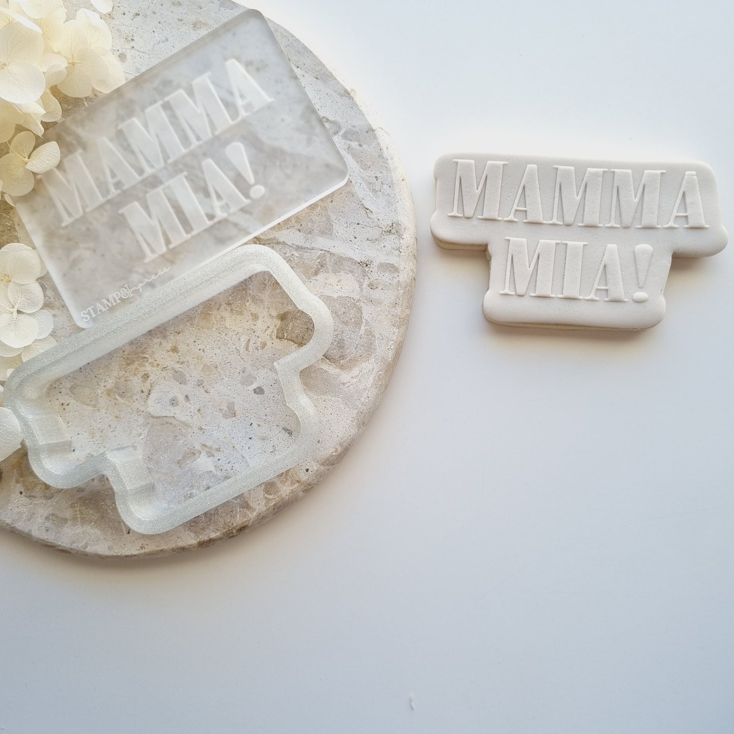 mamma mia blue door greek wedding cookie stamp cookie cutter stampandimpress