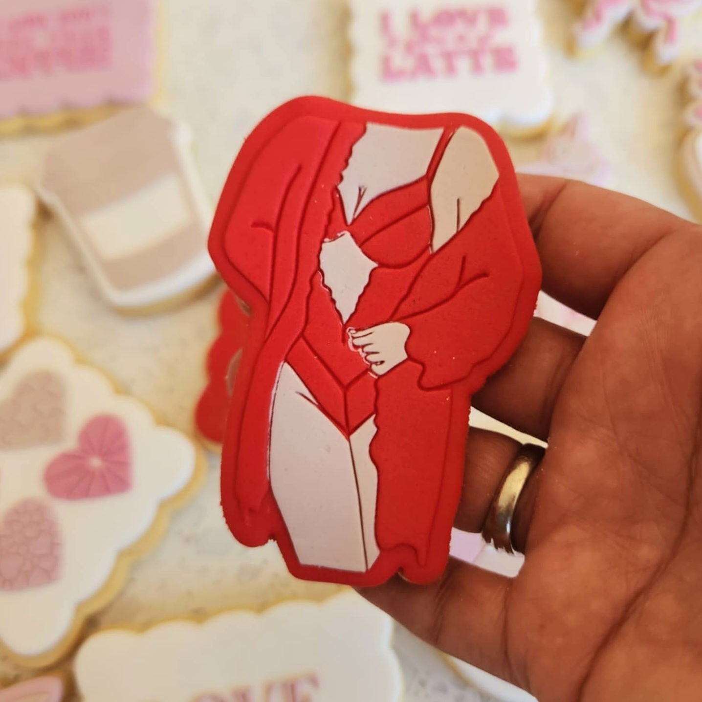 sexy bedroom raunchy naughty cookie stamp cookie cutter heels up lingerie stampandimpress