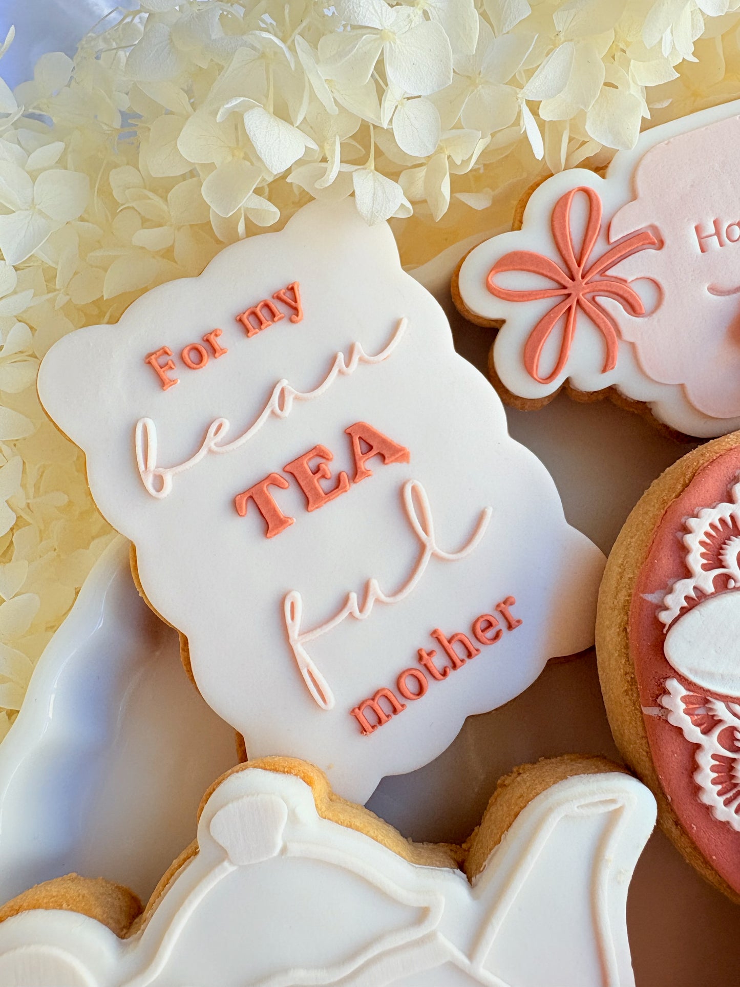 For my Bea-TEA-Ful Mother Raised Cookie Stamp/Fondant Debosser