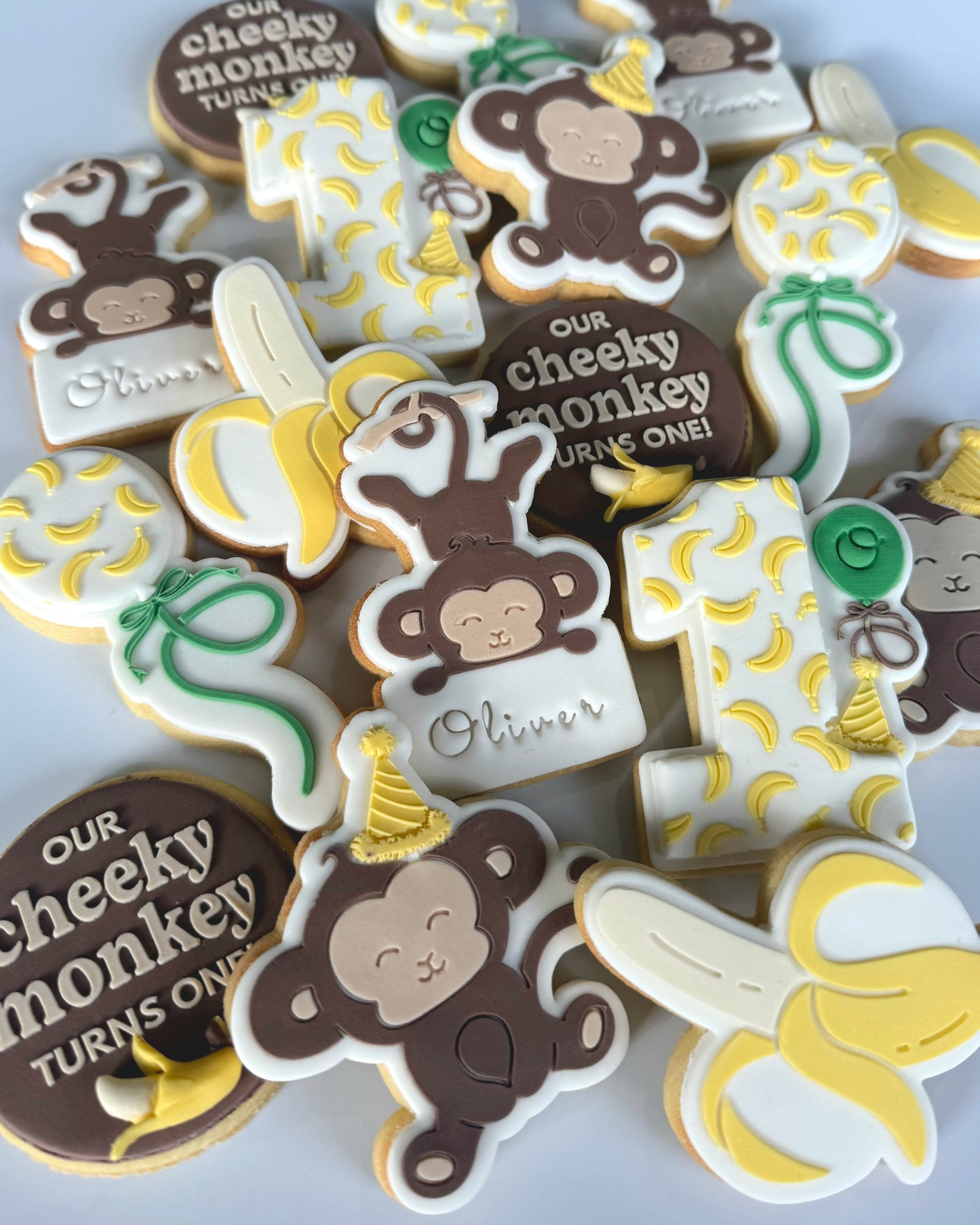 Our Cheeky Monkey Turns One Raised Cookie Stamp/Fondant Debosser