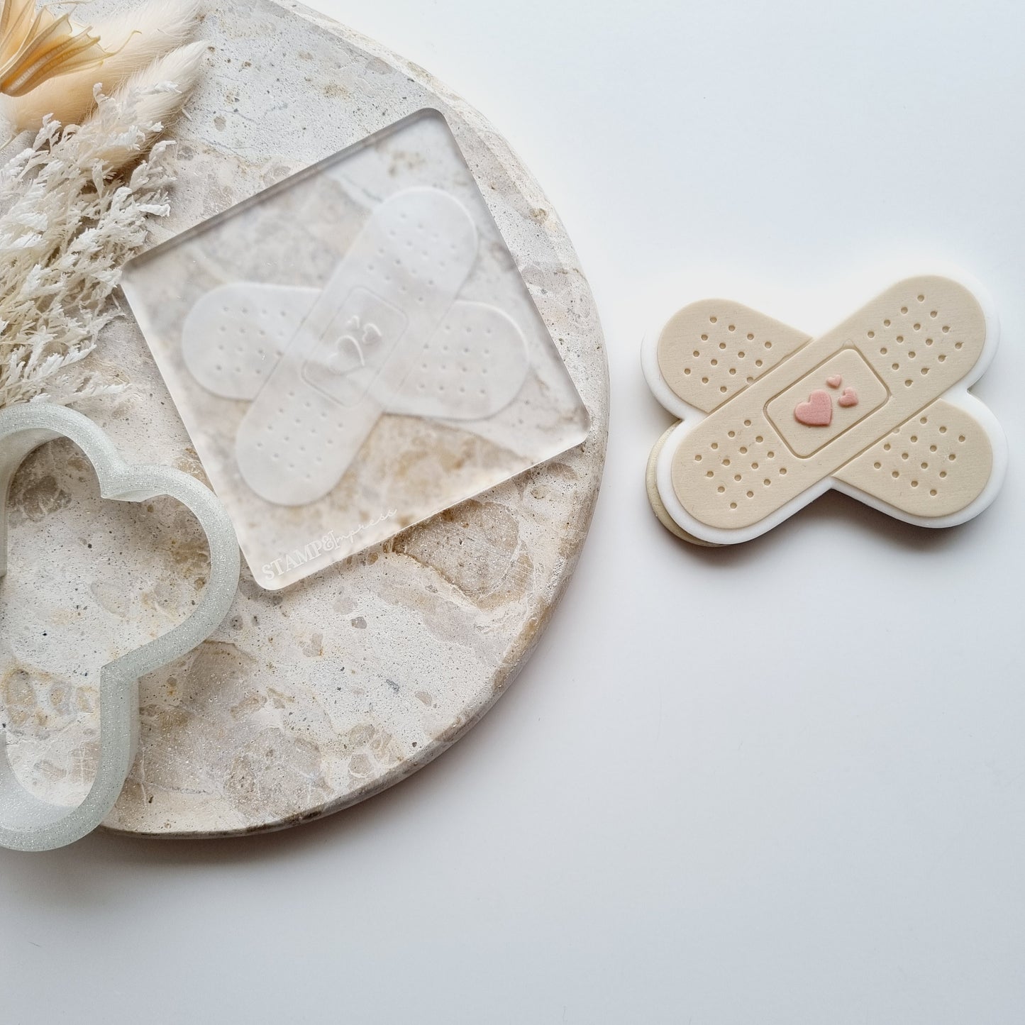Bandaids Raised Cookie Stamp/Fondant Debosser & Cutter
