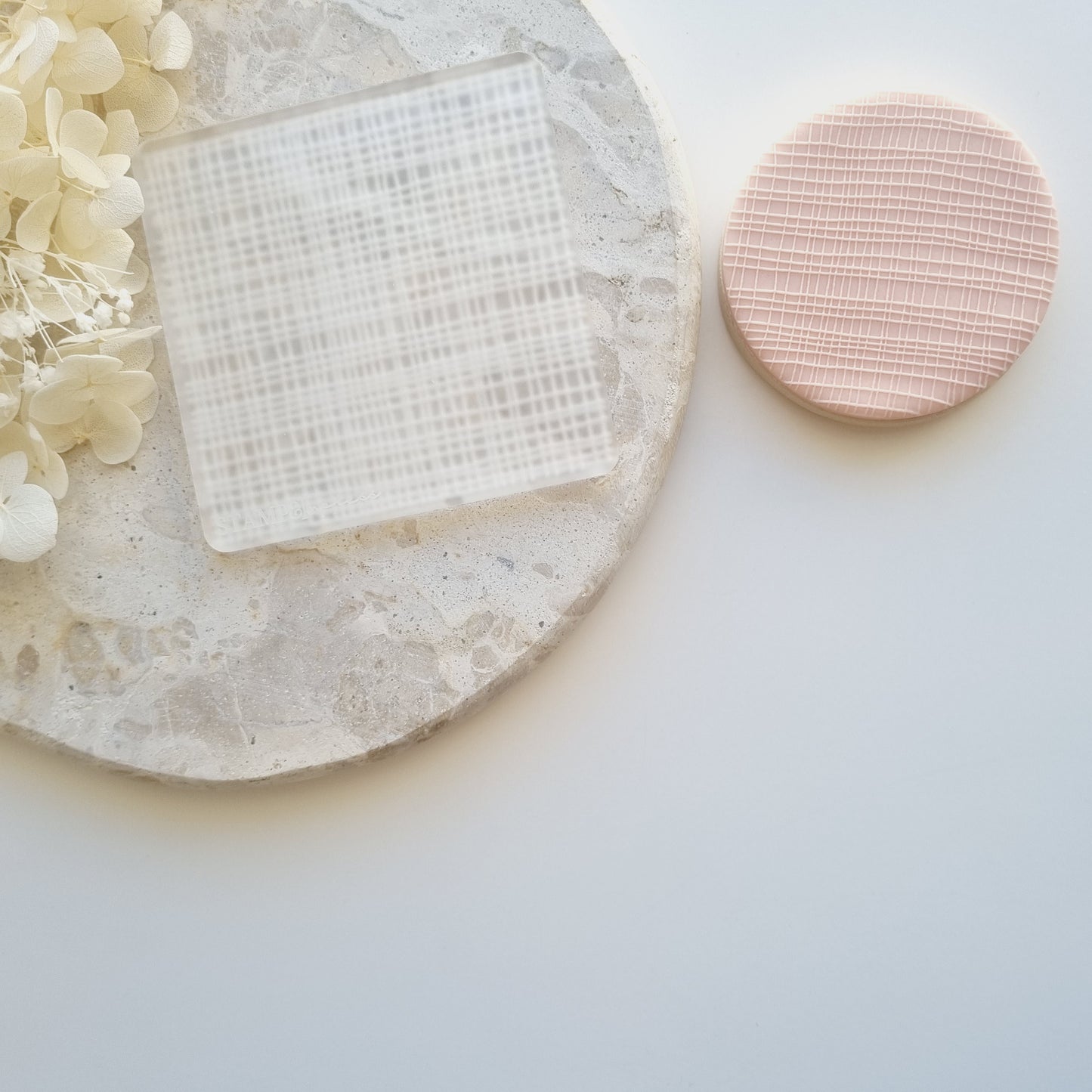 Linen texture pattern plate Fondant Raised debosser stamp