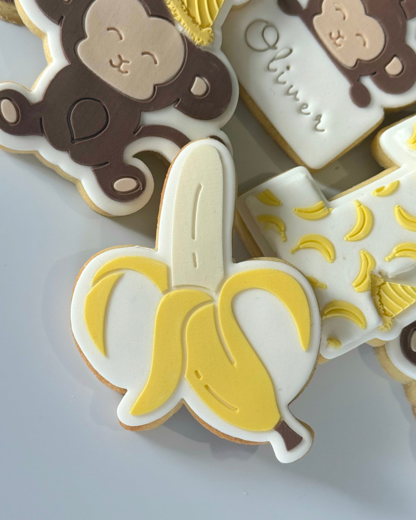 Banana Raised Cookie Stamp/Fondant Debosser & Cutter