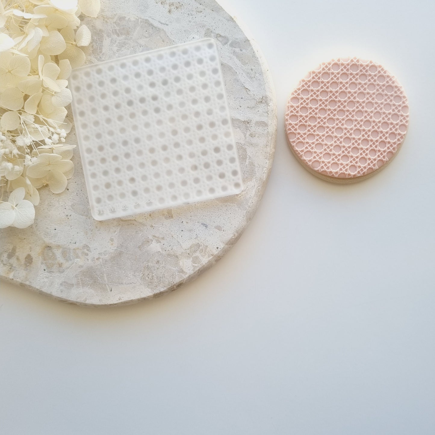 Rattan cane pattern texture Fondant debosser cookie stamp