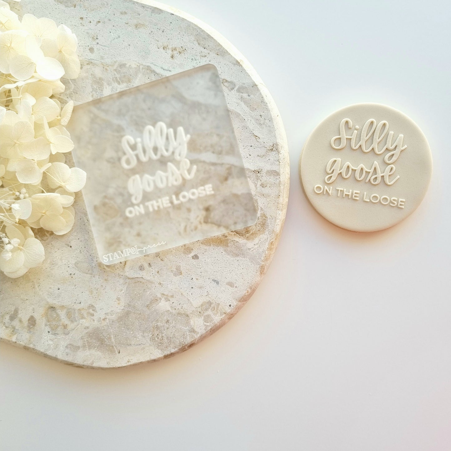 one silly goose silly goose on the loose cookie stamp cookie cutter stampandimpress geese cute goose