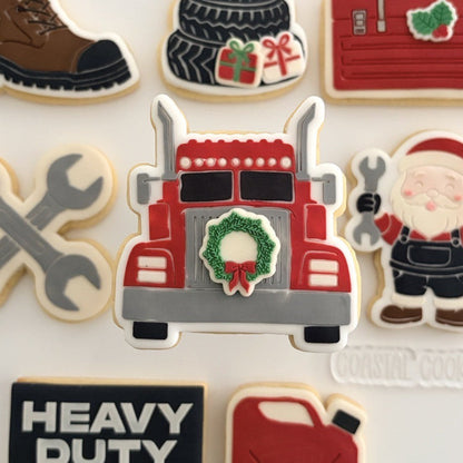 Semi Truck Raised Cookie Stamp/Fondant Debosser & Cutter