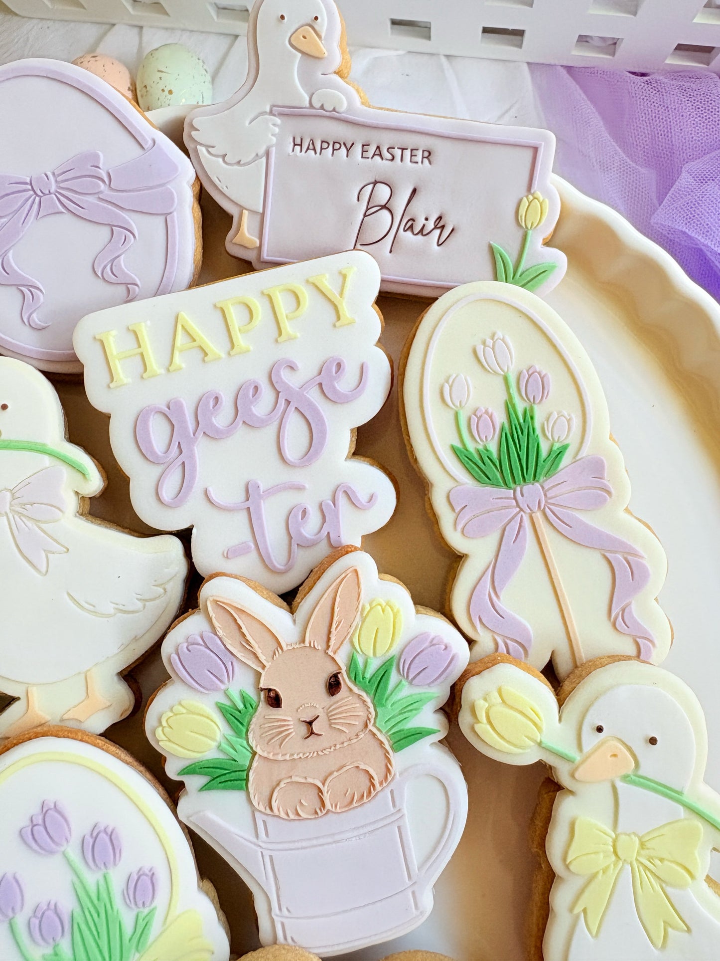 happy geese-ter geese bunch of tulips tulip egg pop with bow goose tulip flower bunny in watering can happy easter easter bunny rabbit goose with tulip easter egg with bow ribbon cookie stamp cookie cutter stampandimpress