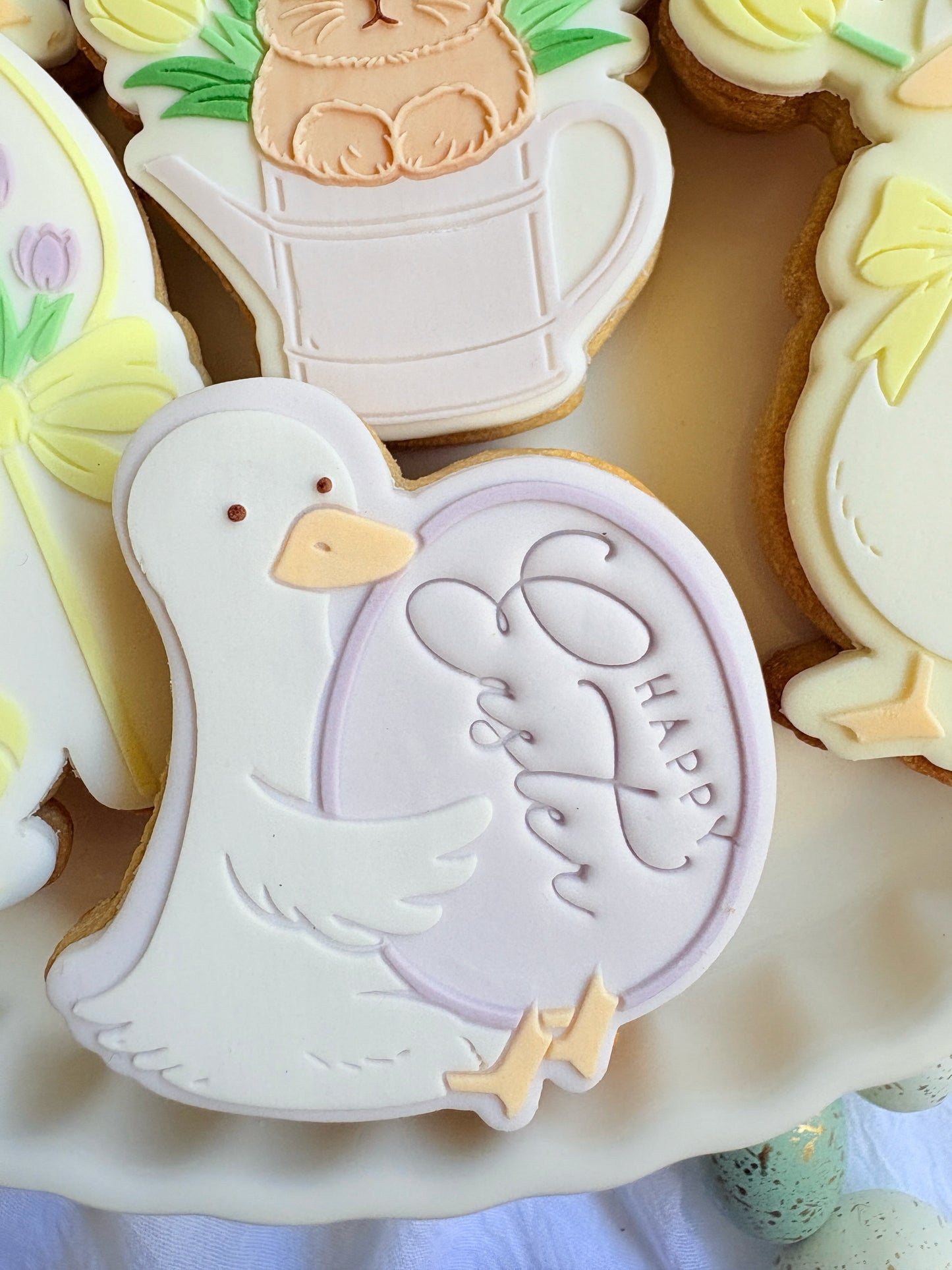 happy geese-ter geese bunch of tulips tulip egg pop with bow goose tulip flower bunny in watering can happy easter easter bunny rabbit goose with tulip easter egg with bow ribbon cookie stamp cookie cutter stampandimpress