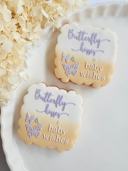 butterfly wishes & baby wishes butterflies babies baby shower cookie stamp cookie cutter stampandimpress