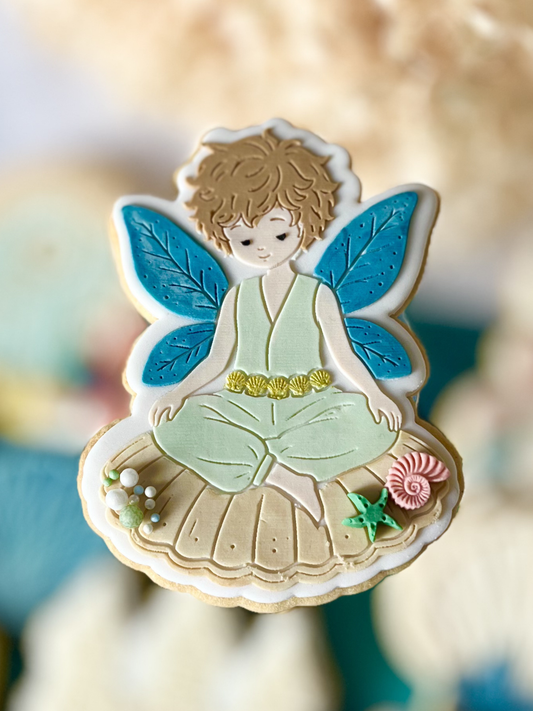 Fairy Boy Raised Cookie Stamp/Fondant Debosser & Cutter