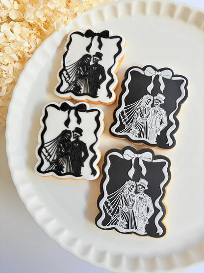 bride or die ring finger wedding ring hens skeleton cookie stamp cookie cutter stampandimpress bride and groom wedding