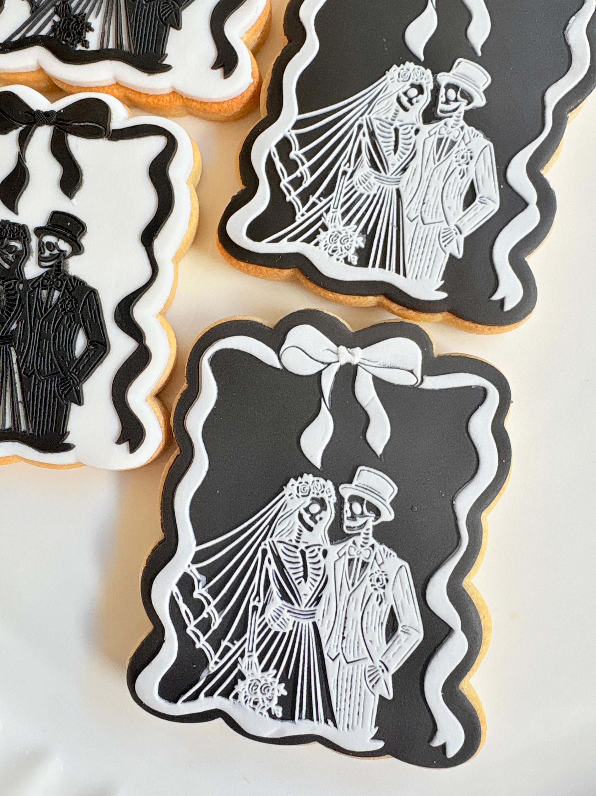 bride or die ring finger wedding ring hens skeleton cookie stamp cookie cutter stampandimpress bride and groom