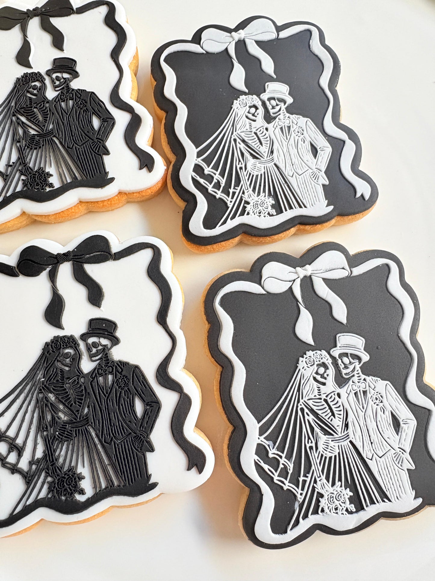 bride or die ring finger wedding ring hens skeleton cookie stamp cookie cutter stampandimpress bride and groom