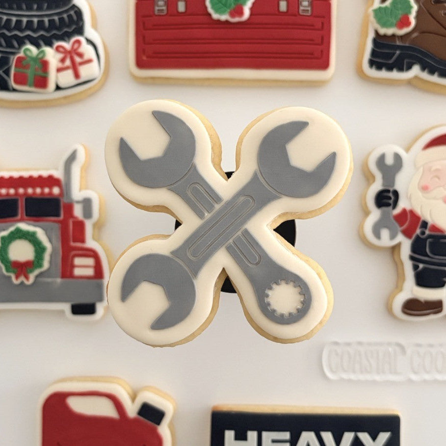 Wrenches Raised Cookie Stamp/Fondant Debosser & Cutter