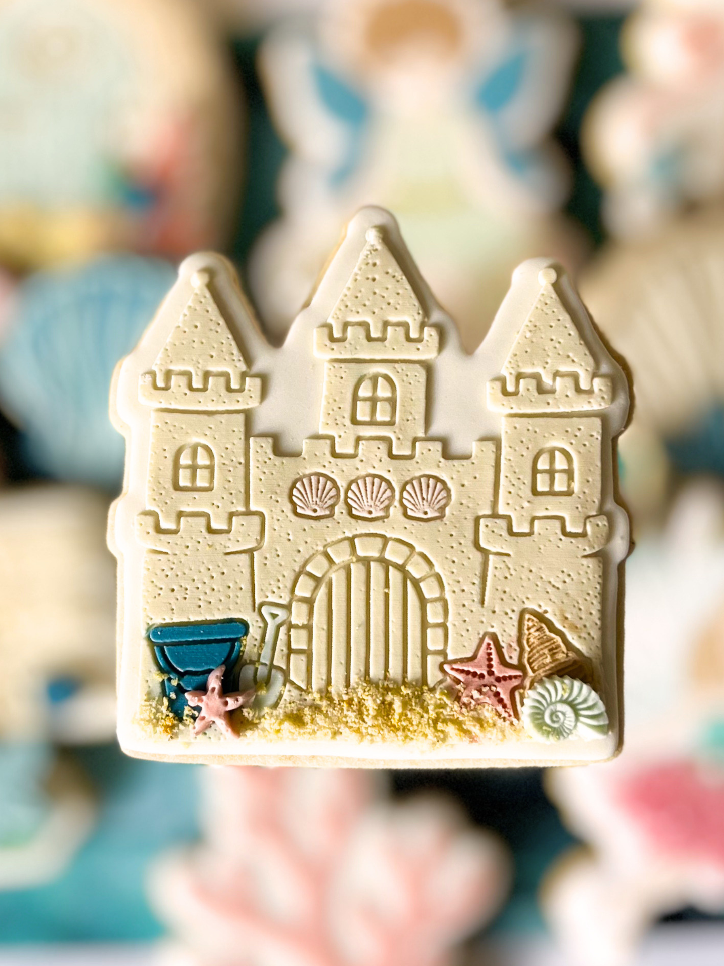 Sand Castle Raised Cookie Stamp/Fondant Debosser & Cutter