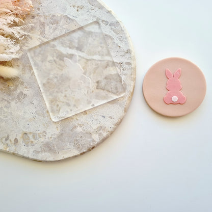 happy easter simple bunny face bunny ears name plaque bow pattern easter egg easter bunny cookie stamp cookie cutter stampandimpress