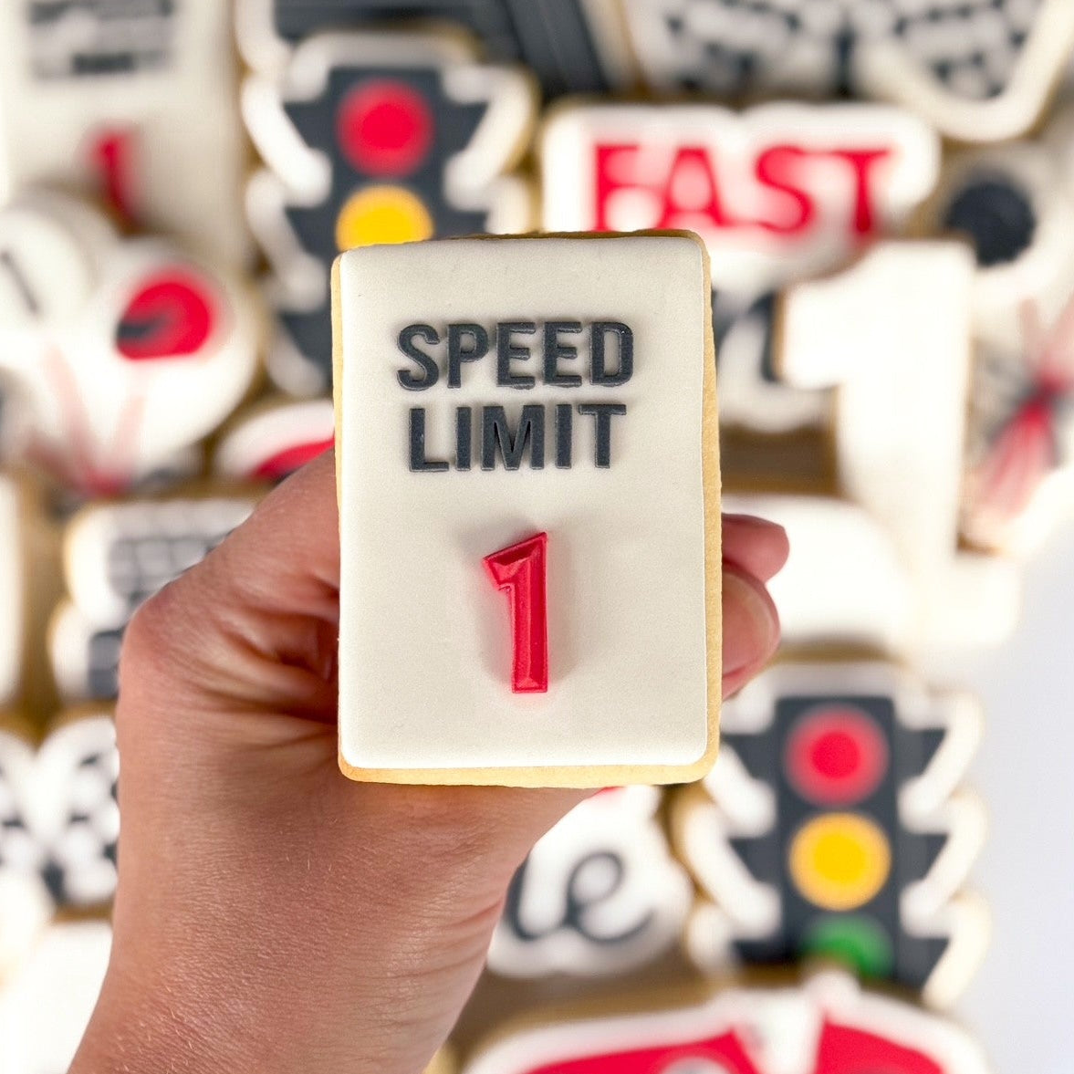 speed limit race car racing theme two fast fast one traffic lights cookie stamp cookie cutter stampandimpress race flag