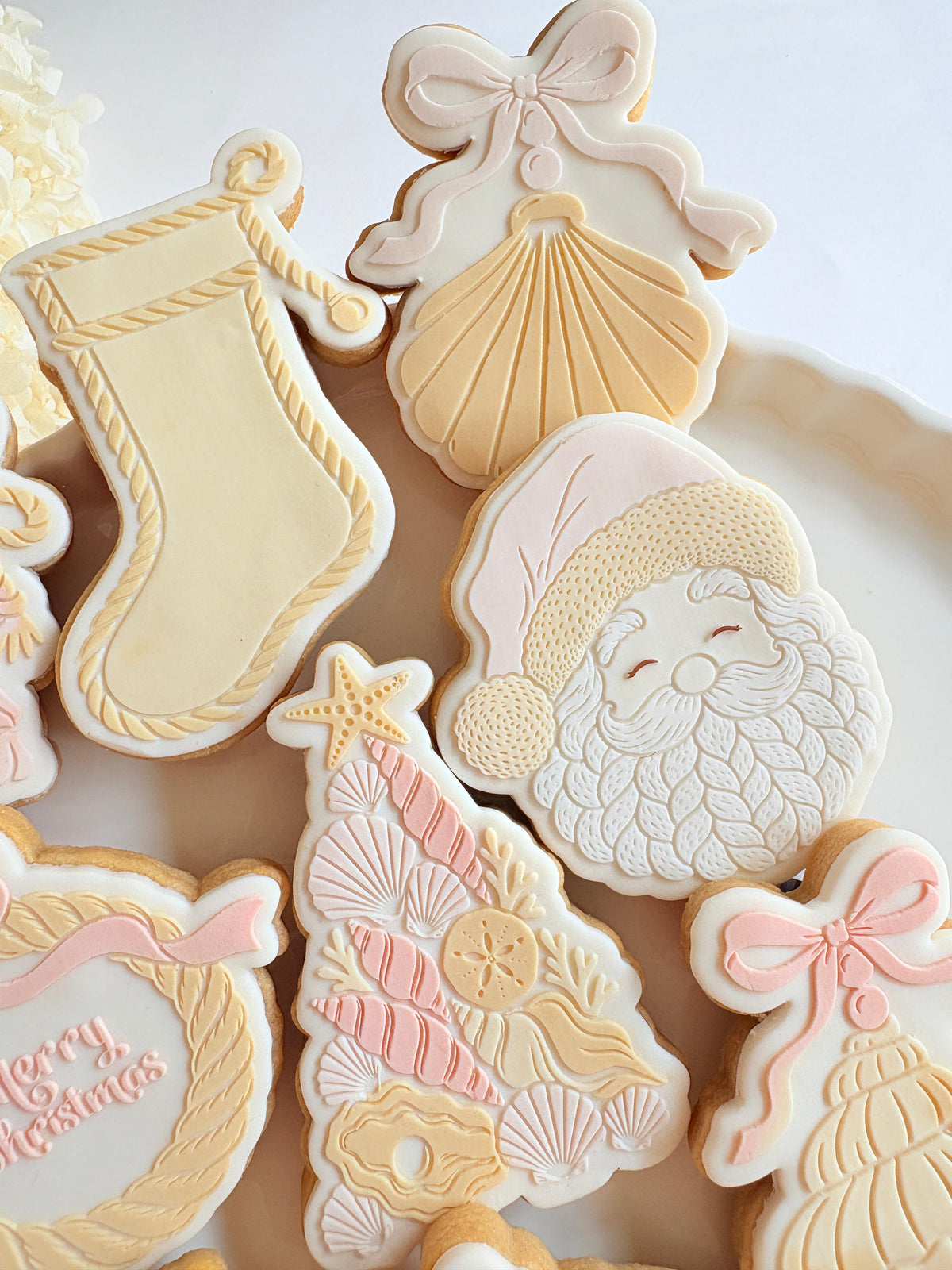 Santa Face Knitted Beard Raised Cookie Stamp/Fondant Debosser & Cutter