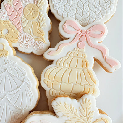 Conch Shell with Bow Raised Cookie Stamp/Fondant Debosser & Cutter