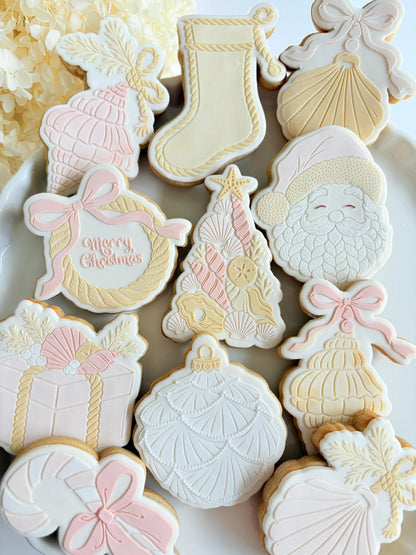 Conch Shell with Bow Raised Cookie Stamp/Fondant Debosser & Cutter