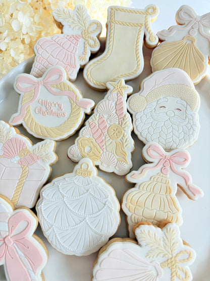 Pearl Shell Bauble Raised Cookie Stamp/Fondant Debosser & Cutter