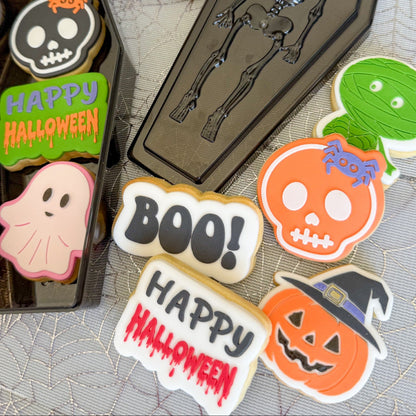 ghost mini halloween trick or treat pumpkin cute skull mummy boo! spooky cookie stamp cookie cutter stampandimpress jack o lantern