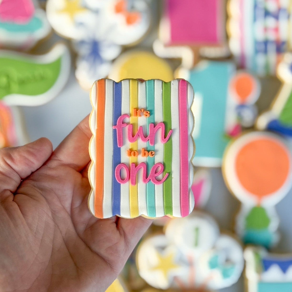 it's fun to be one cookie stamp cookie cutter stampandimpress