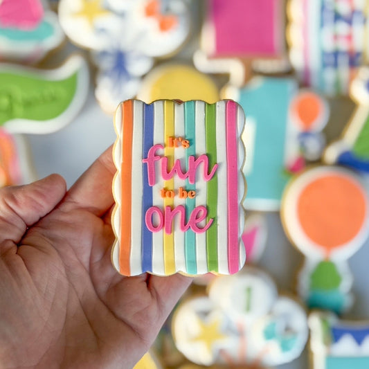 it's fun to be one cookie stamp cookie cutter stampandimpress