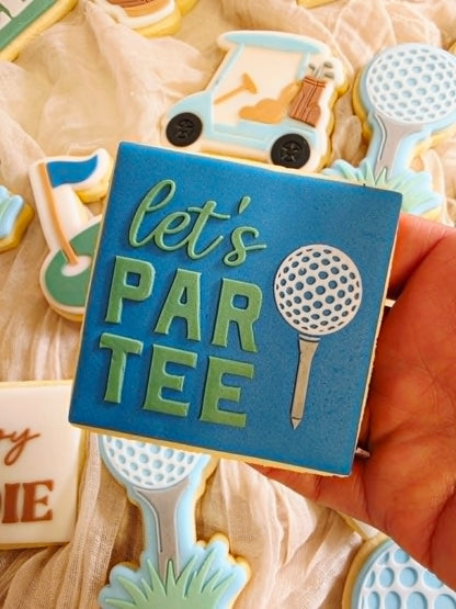 Let's Par Tee Raised Cookie Stamp/Fondant Debosser