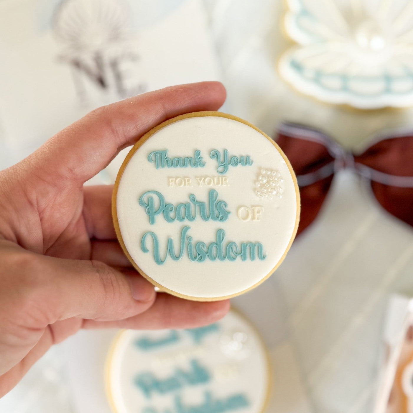 Thank you for your pearls of wisdom clam shell one in a million mothers day teacher thanks cookie stamp cookie cutter stampandimpress