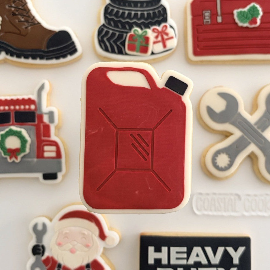 Fuel Can Raised Cookie Stamp/Fondant Debosser & Cutter
