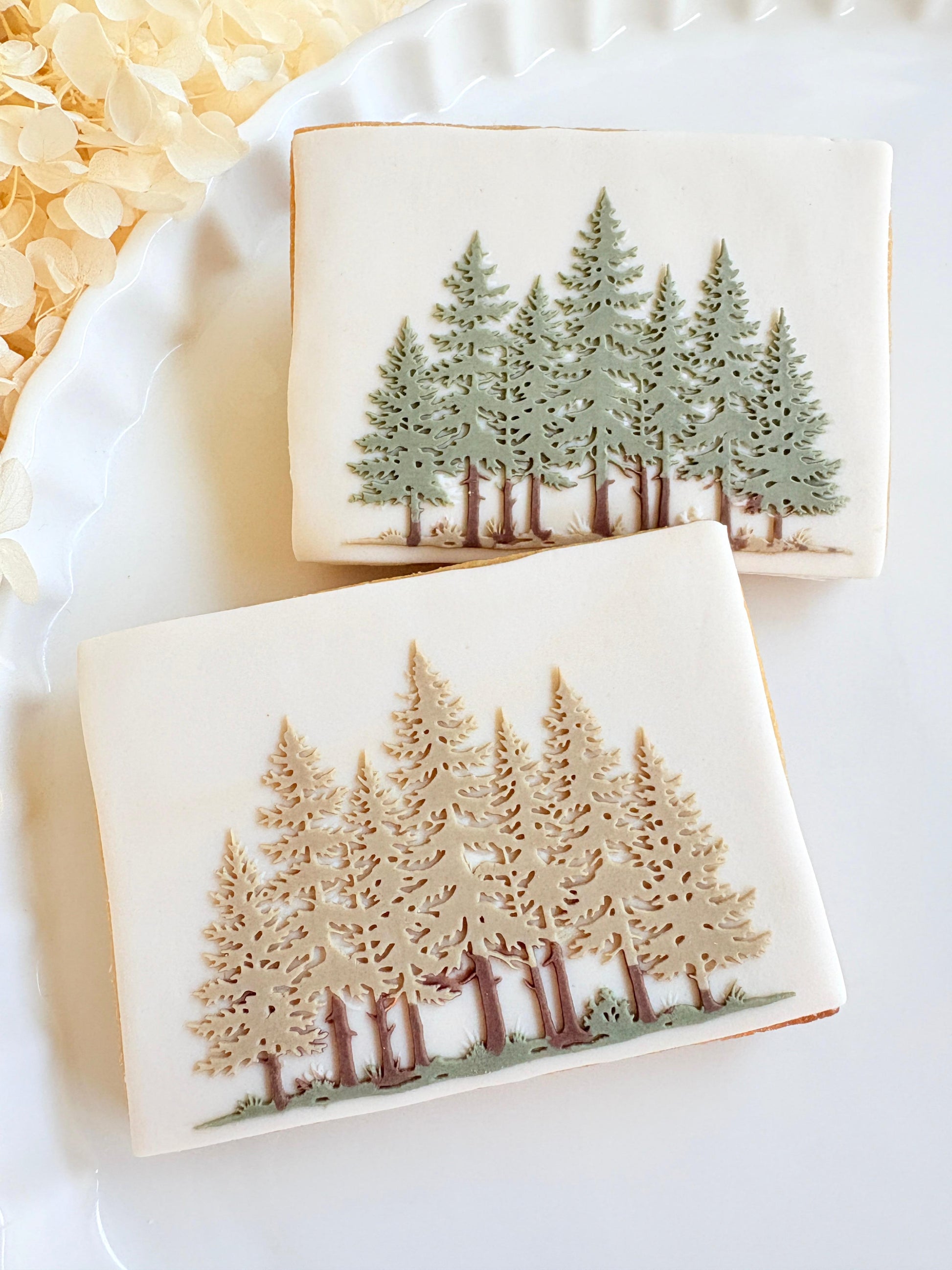 deer mount plaque hunt hunting woods pine tree forest wilderness gun cookie stamp cookie cutter stampandimpress