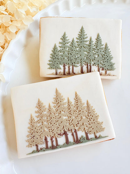 deer mount plaque hunt hunting woods pine tree forest wilderness gun cookie stamp cookie cutter stampandimpress
