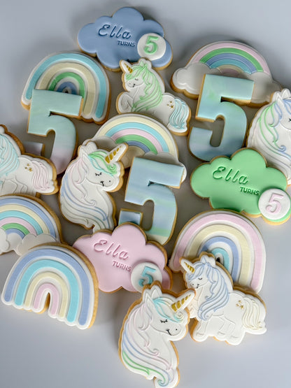 unicorn rainbow cookie stamp cookie cutter stampandimpress shooting star