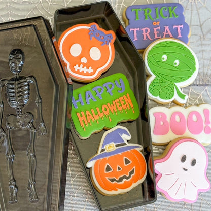 ghost mini halloween trick or treat pumpkin cute skull mummy boo! spooky cookie stamp cookie cutter stampandimpress jack o lantern