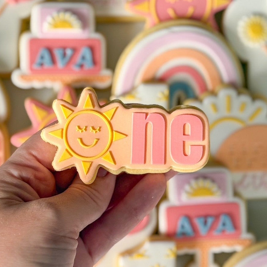first trip around the sun cookie stamp cookie cutter stampandimpress sunshine one first birthday happy sun one cake mini sun 