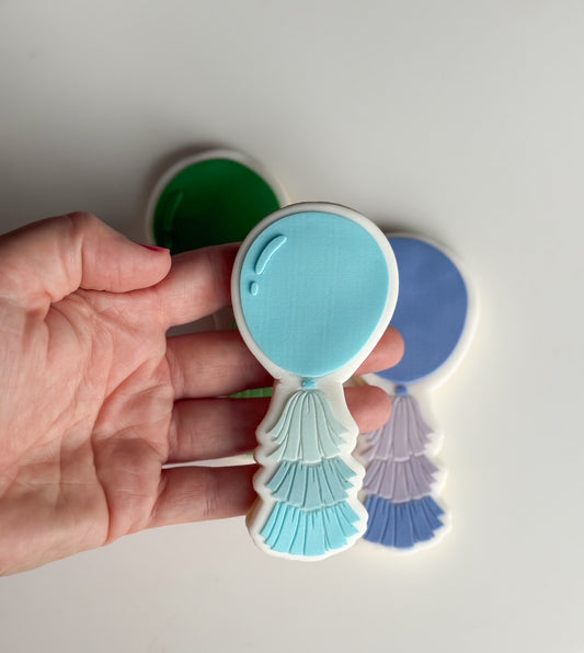 Balloon with Tassels Raised Cookie Stamp/Fondant Debosser & Cutter