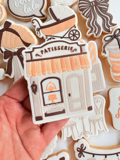 French Patisserie Raised Cookie Stamp/Fondant Debosser & Cutter