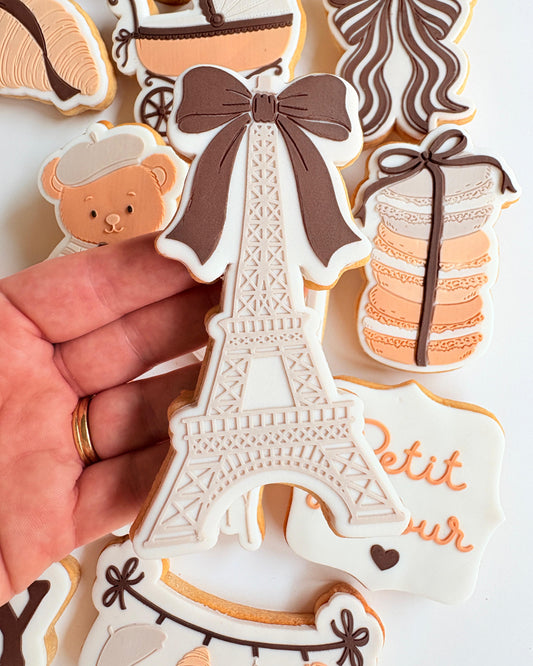 Eiffel Tower Raised Cookie Stamp/Fondant Debosser & Cutter