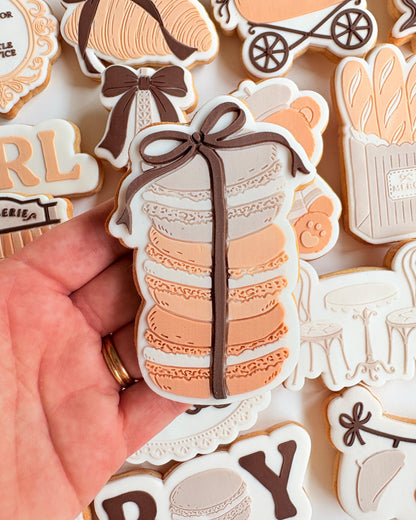 Macaron Stack with Bow Raised Cookie Stamp/Fondant Debosser & Cutter