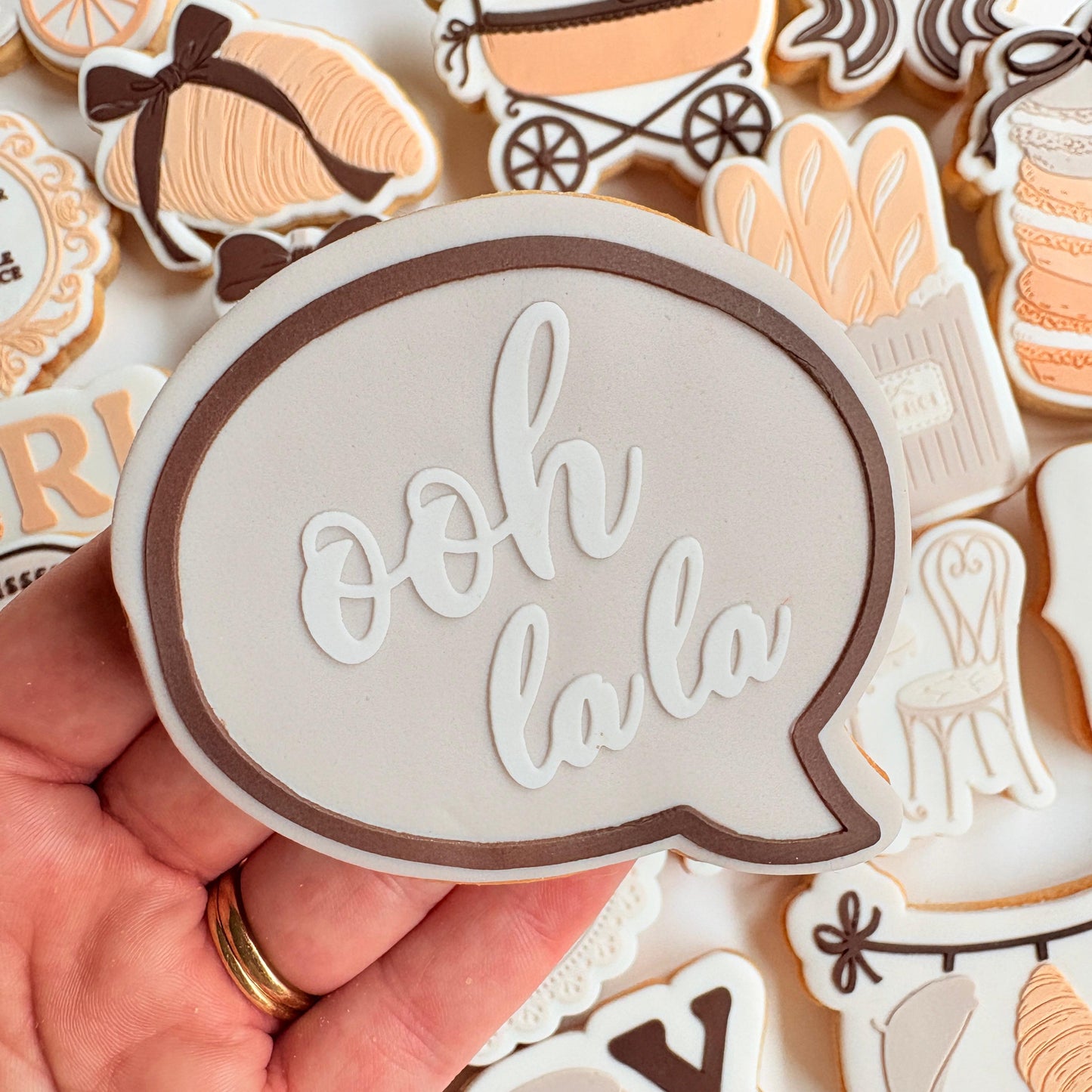 Ooh la la Raised Cookie Stamp/Fondant Debosser & Cutter