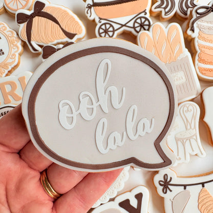 Ooh la la Raised Cookie Stamp/Fondant Debosser & Cutter