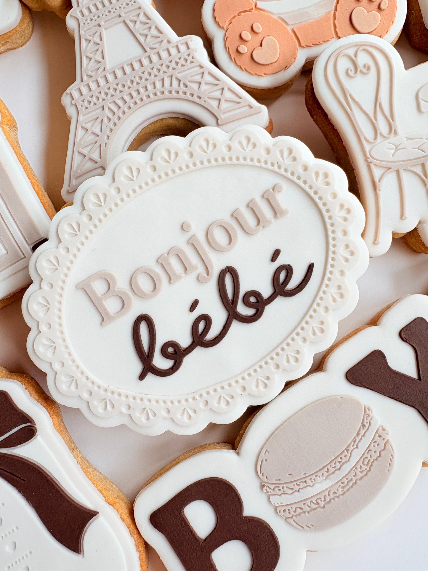 Bonjour Bebe Raised Cookie Stamp/Fondant Debosser & Cutter